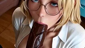 secretary removes her glasses while working