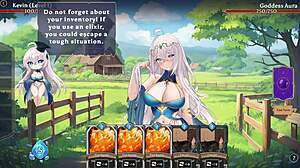 goddess gives a divine blow job in aura hentai cards ep 1