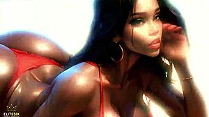 Massive ass ebony twerks in bikini