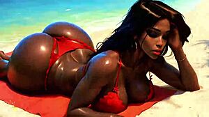 Massive ass ebony twerks in bikini
