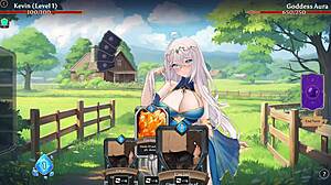 goddess gives a divine blow job in aura hentai cards ep 1