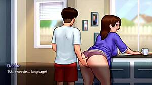 step mom saw what i thought was invisible in this anime game scene