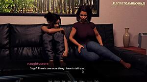 happy trans sees milf landlady in game