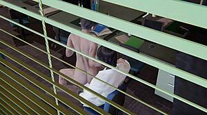 intern gets filled in raw office yaoi scene of submission