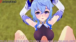 Ганю кремпай здраво в костюм от Геншин Импакт