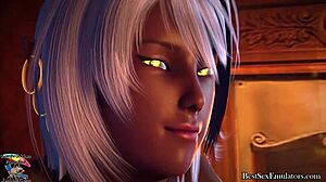 3D Riesen-Titten MILF hart gefickt im dunklen Dungeon