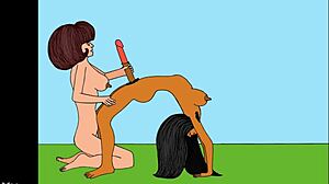 שמל אנימצי בגמישות עם אורגזמה פרועה