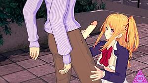 Oshi no Ko Hoshino Ruby Babe Hentai Memberi Blowjob dan Handjob Tanpa Sensor 😈