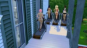 ナルトヘンタイ：サクラ、ヒナタ、イノ、テンテンがエロいワークアウトギアでハードファックされる不倫妻たち