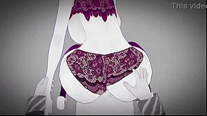 Raiden Shogun HMV PMV dziki seks na pieska w Genshin Impact 3D anime