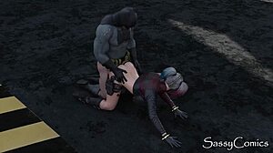 Batman Sbatte Harley Forte nella Stazione Ferroviaria Abbandonata