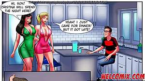 لقد نكت صديقة زوجة أمي الساخنة، ذلك المهووس النجم! 😍