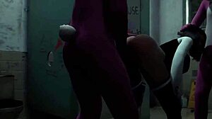 Monster knullar hora med enorm silikonknöl