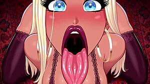 Fellatrix verleidt met de slechte charme van Mistress Stella.