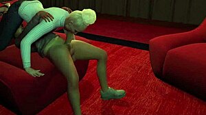 वाह, ब्लोंड साइकोलॉजिस्ट ब्रिट का गला 3डी एनिमेशन में डिस्ट्रॉय होता है!