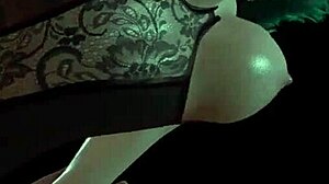 Горячая девчонка с зелеными волосами кричит от жесткого траха сзади в 3D порно!