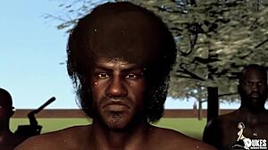 กลุ่มผู้ชายสีผิวอิสระเย็ดเมียผมผมบลอนด์หน้าอกใหญ่ในรางวัลผสมผสาน