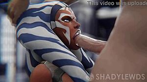 Lady Tanos'un nefes kesen oralı 3D çizgi oyun animasyonunda