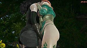 Yennefer fingert Triss im Regen