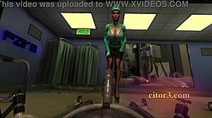 Citor3 3D VR गेम: लेक्स नर्स वैक्यूम बेड में जोर से पंप करती हैं