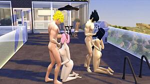 Naruto hentai: Wife swap with Hinata and Sakura at pool day. Intense anal pounding for these cock-addicted sluts.