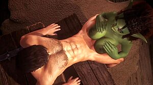 Дикие гоблин-девушки в бешеном бообджобе 3D с кончей на сиськи