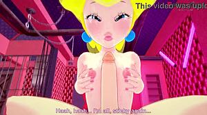 Pompino POV di Peach in Albergo con Animazioni Bionde