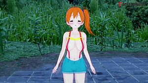 Dalam adegan POV berkabus dia lakukan blowjob dengan ghairah, bina pertemuan hentai intensif