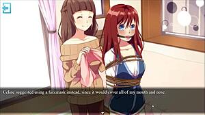 Svázaná na veřejnosti, chceš vidět drsné lechtání v BDSM hentai hře ep 5?