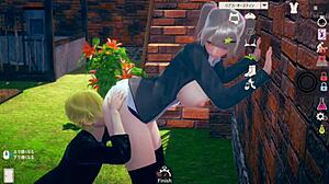 아시아 일본 애니 헨타이 마사지 펠라 있는 섹시 3D 게임!