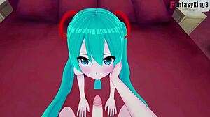 Хацуне Мику ПОВ ебане отзад бум