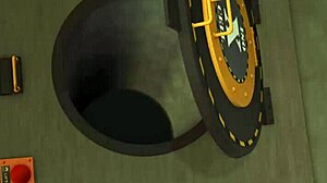 手錠された巨乳ブロネットがラフピストン耐える。マジコックで全穴突かれる