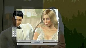 Красивая новобрачная трахается в свадебном платье во время фотосессии с рогоносцем мужем