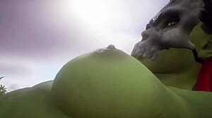 Wildlife Sandbox - Thick Orc Amazon Catches Human - She's Ripped and Ready for Action