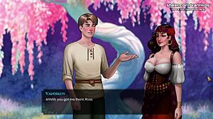 Kakšen užitek! Ta velike joške milf me vzame na prostem, creampie v mojo tesno pičko v animirani igri del 15.