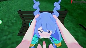 Nejire Hado dává intenzivní blowjob POV se svými velkými prsy v My Hero Academia hentai