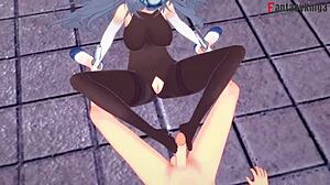 نيو جيرسي تقوم بحركة قدم زلقة وهاند جوب في أزور لين بي أو في لعبة 3دي