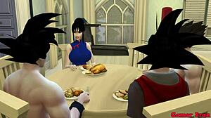 Dragon Ball Hentai: Isteri cantik hukum anak perversion!