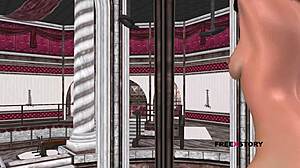 인도 여자 3D 카툰 솔로 자위, 엄청 재미있어