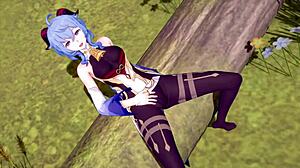 Ей, виж Ганю как се развихря в гората с истински глас в 3D хентай!