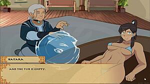 Super seksowna Korra obnaża duże cycki w hentai