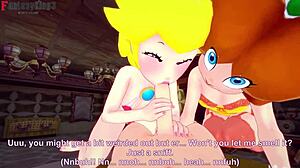 Peach og Daisy trekant POV i Super Mario konkurrence runde 1
