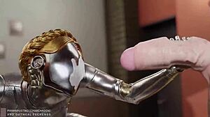 Balerína kurva z Atomic Heart bere to hluboko v anál akci. Její tlustý prdel poskakuje tvrdě během 3D kreslený bušení.