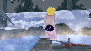 Denki在温泉操Jiro，我的英雄学院3D色情