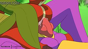 Drak s monstrózním ptákem jezdí tvrdě v furry akci