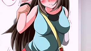 Pokemon hentai s Leaf v divoké explicitní akci