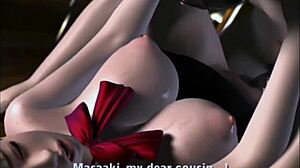 Hé, baszom a nagy mellű diákot és barátnőjét vad 3D hentai álomban!