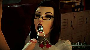 Elizabeth z Bioshocku polyká cizí sperma v divokém setkání.