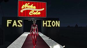 Blondynka z dużymi cyckami prezentuje