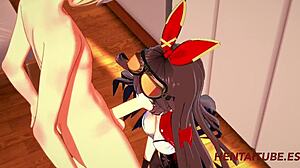 Genshin Impact Hentai Amber Ağız Sikmesi Göğüs Sikmesi Ağız Dolu Boşalma Am Sikmesi